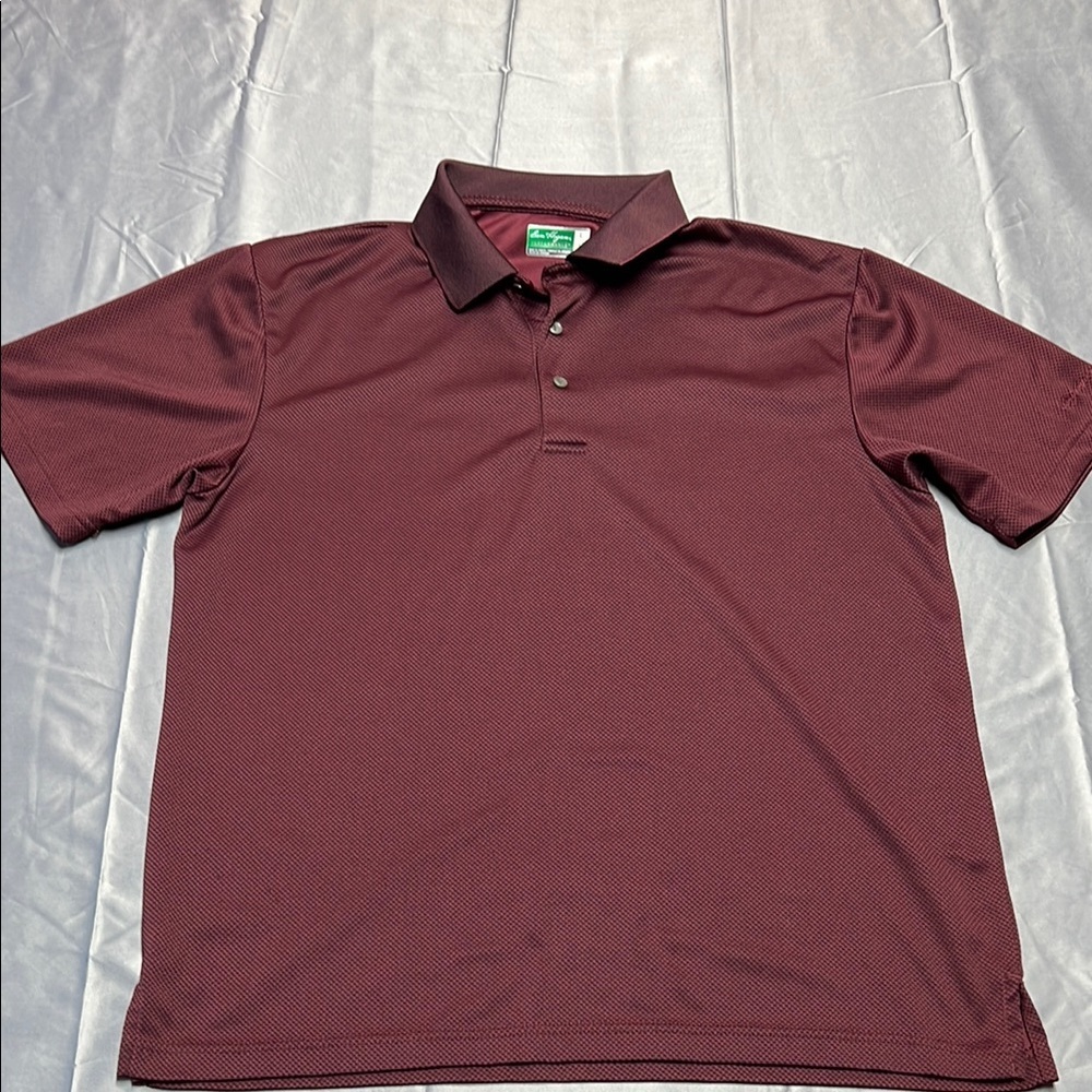 Ben hogan Men's Maroon Polo golf Shirt short sleeve collared size large